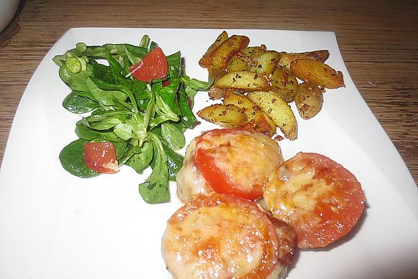 Tomato – Mozzarella – Gratin with Pork Medallions