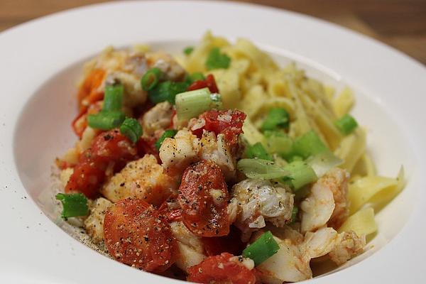 Tomato Pasta with Pollock