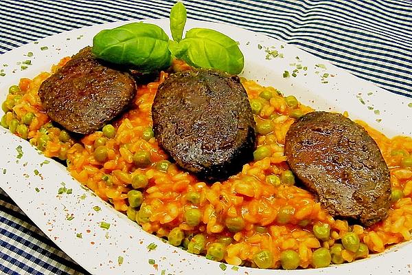 Tomato Risotto with Chicken Liver