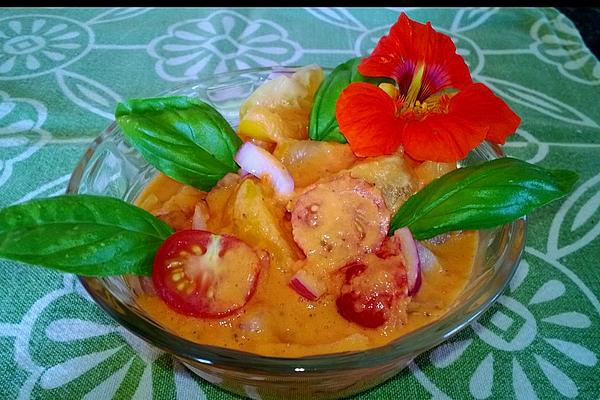 Tomato Salad with Tomato Vinaigrette