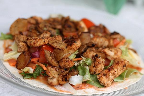 Tortilla Wrap with Turkey Gyros