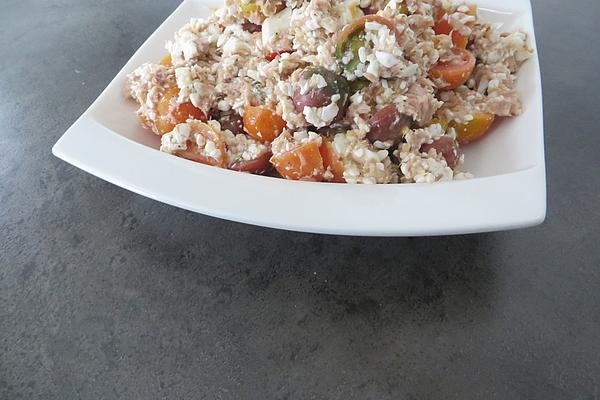 Tuna Salad with Grainy Cream Cheese