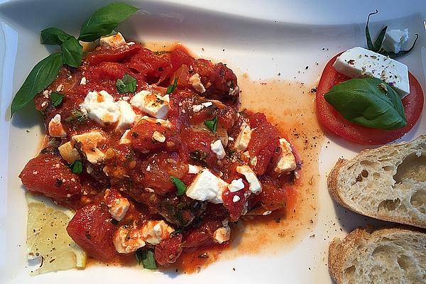 Tuna Steak with Feta Tomatoes