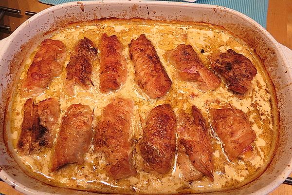 Turkey Rolls Filled with Cheese and Boiled Ham