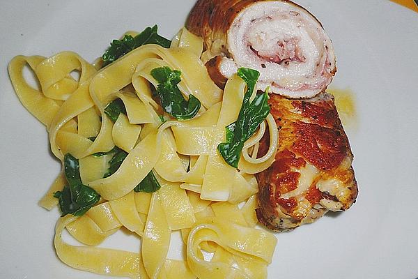 Turkey Rolls Filled with Ham and Parmesan
