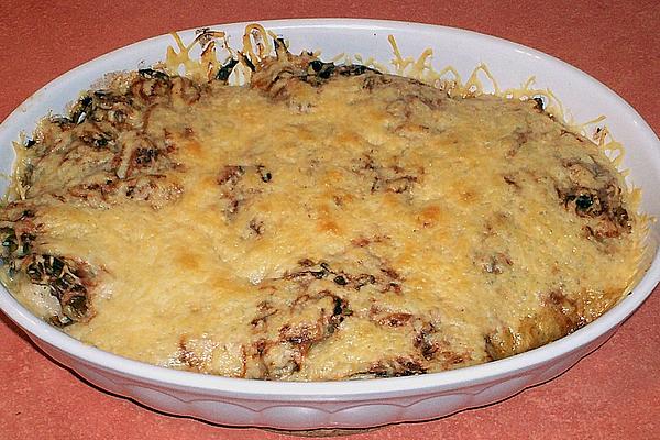 Turkey Schnitzel Gratinated with Leek