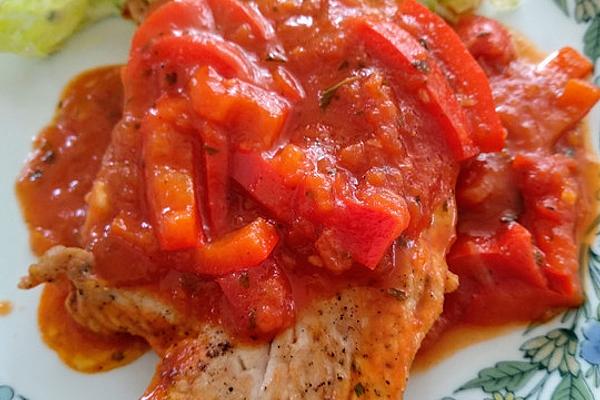 Turkey Schnitzel in Spicy Sauce