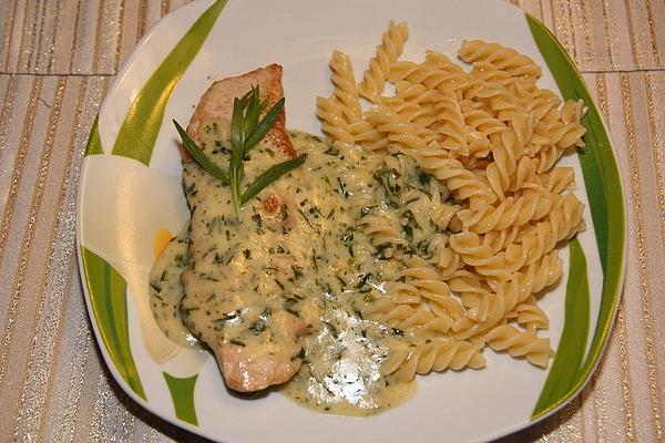 Turkey Schnitzel in Tarragon Sauce