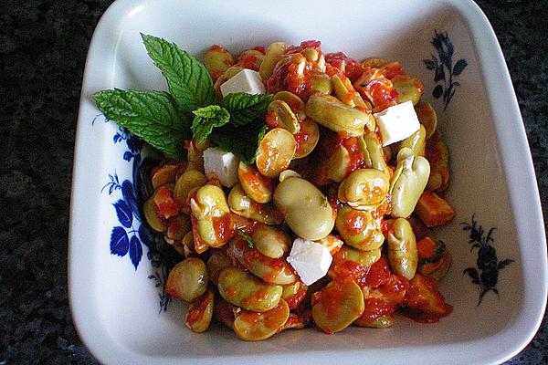 Turkish Bean Salad with Sheep Cheese