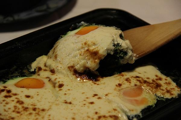 Turkish Eggs with Spinach and Yogurt Cream