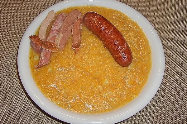 Turnip Purée with Cooked Sausage