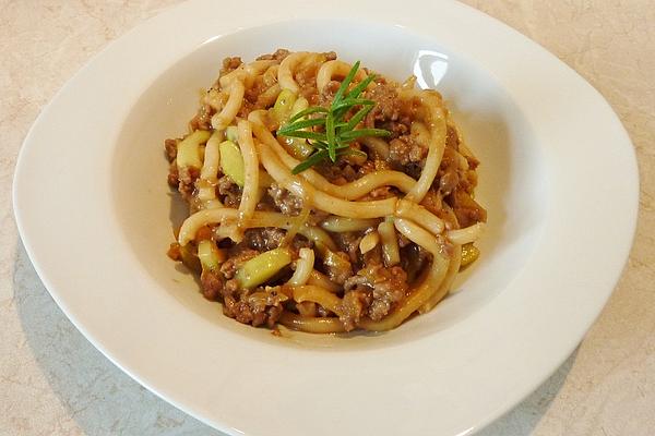 Udon Noodles with Miso Hack Sauce