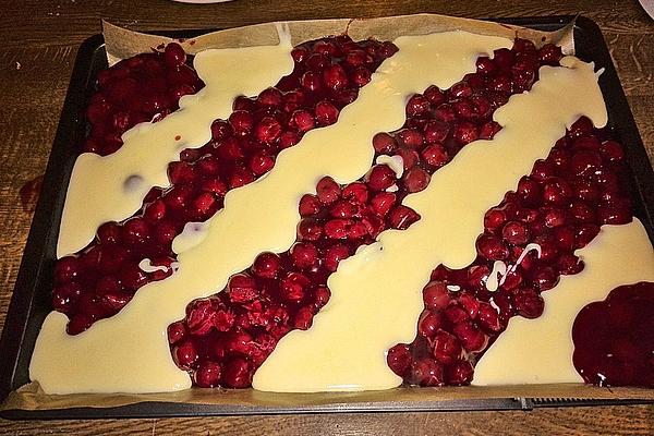 Vanilla and Cherry Slices