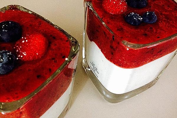Vanilla Curd with Berry Sauce
