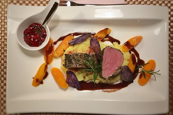 Veal Fillet with Herb and Pepper Crust