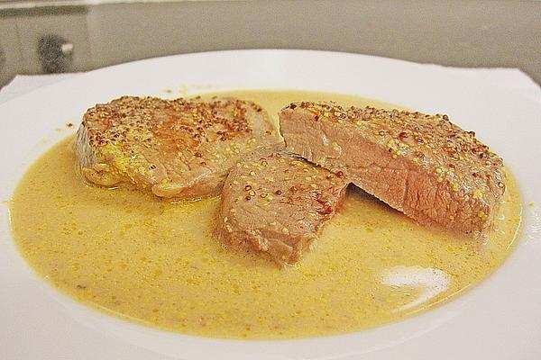 Veal Medallion in Mustard Sauce