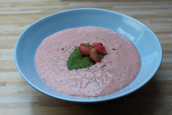 Vegan Chia Pudding with Rhubarb and Tofu