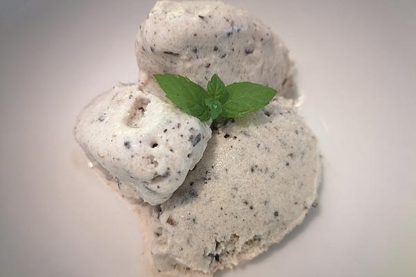Vegan Coconut Banana Stracciatella Ice Cream with Roasted Almonds