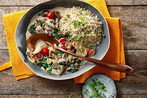 Vegan Mushroom Rice Pan