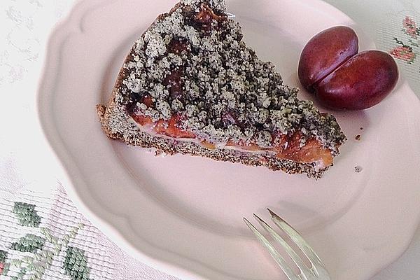Vegan Poppy Seed Plum Cake