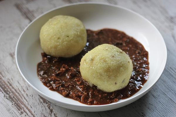 Vegan Potato Dumplings with Soy Mince Filling