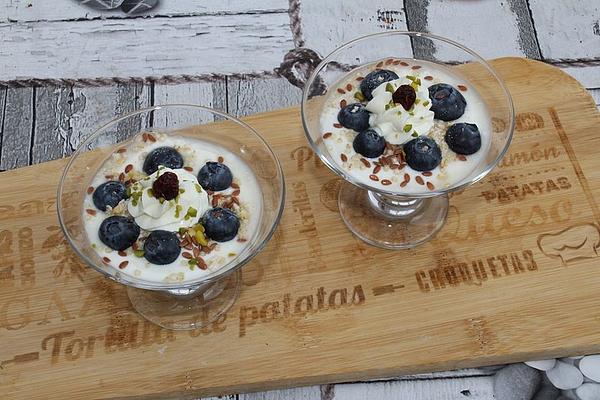 Vegan Vanilla Soy Yogurt with Blueberries