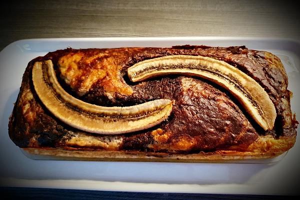 Vegan Zebra Chocolate Banana Bread