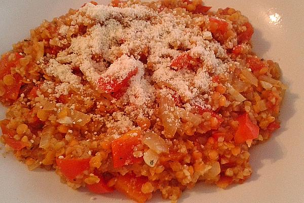 Vegetable Bulgur Lentil Pan