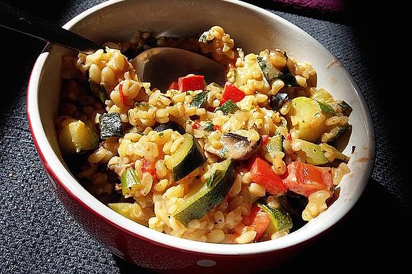 Vegetable Bulgur with Feta