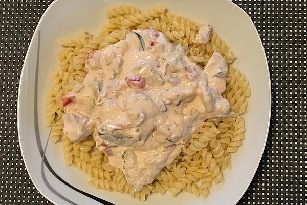 Vegetable Chicken Cream Cheese Sauce