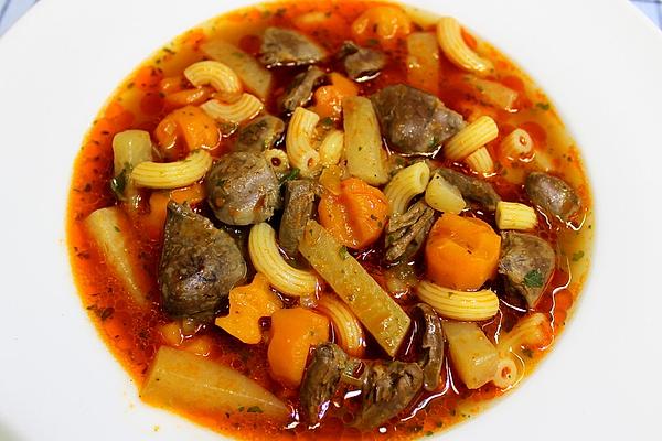 Vegetable Chicken Hearts Stew