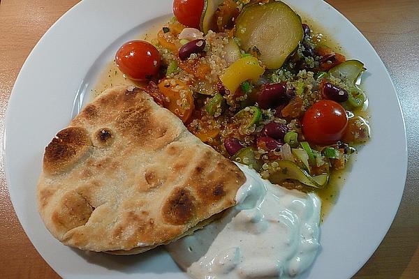 Vegetable Chilli on Tortilla Wrap
