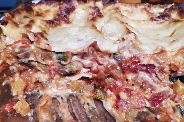 Vegetable Lasagna with Celery Cream Sauce – Lasagne Di Verdure Con Salsa Di Crema Di Sedano