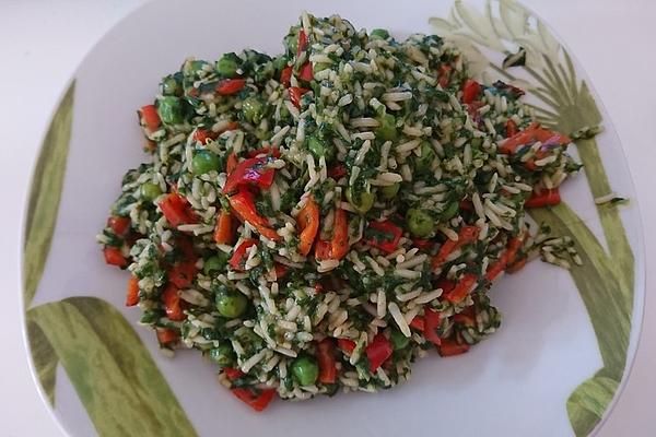 Vegetable Rice with Green Curry