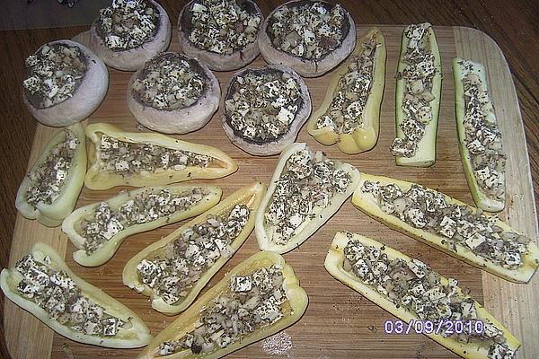 Vegetable Ships with Melted Cheese