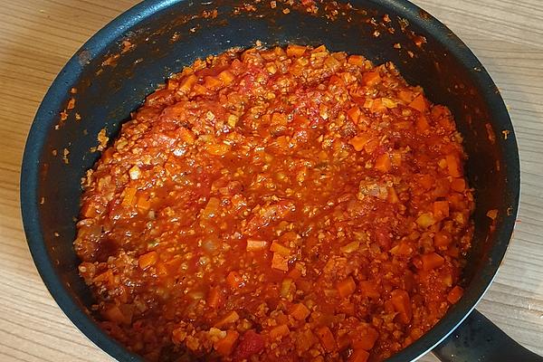 Vegetarian Bolognese – Carrots – Celery – Soy Granules
