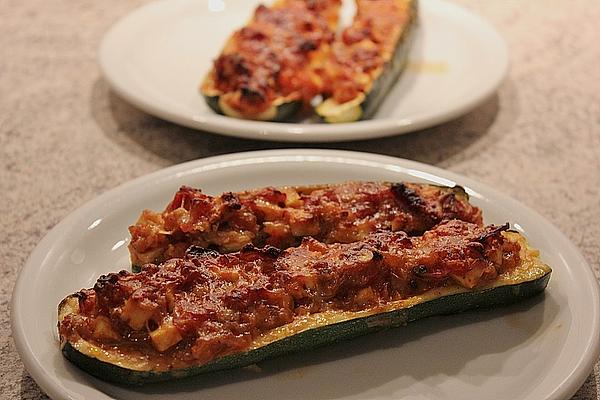 Vegetarian Filled Zucchini