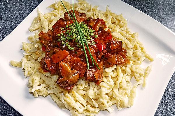 Vegetarian Goulash with Tofu and Mushrooms