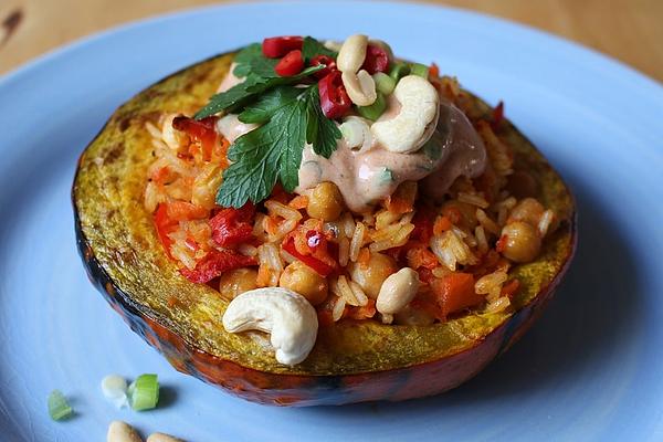 Vegetarian Stuffed Hokkaido Pumpkin