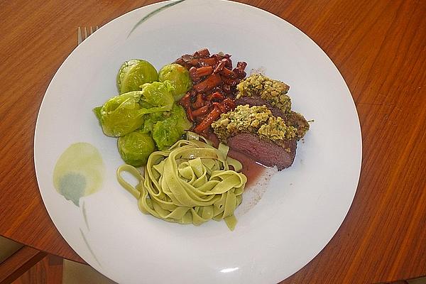 Venison Fillet Medallions with Walnut Crust