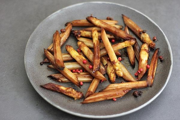 Warm Asparagus Salad with Red Pepper Berries