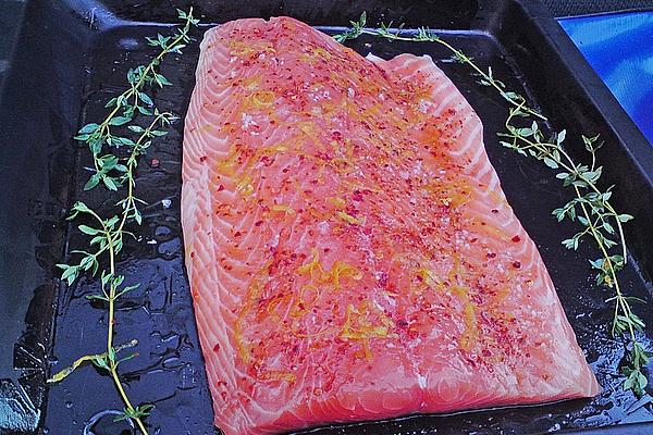 Warm Smoked Salmon with Herb Vinaigrette