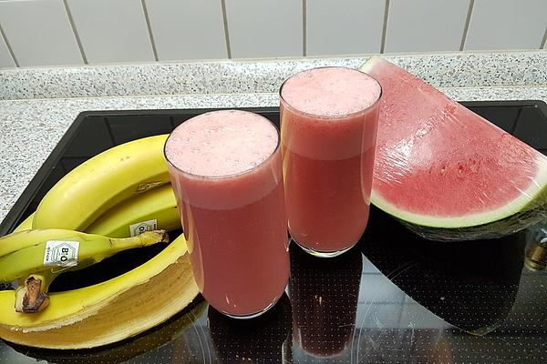 Watermelon Banana Yogurt Shake