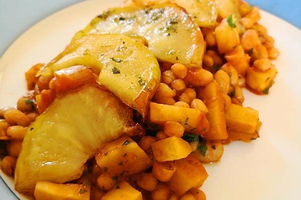 White Beans with Parsnips and Apple Rings
