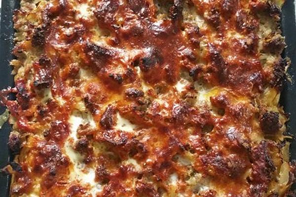 White Cabbage Casserole with Minced Meat
