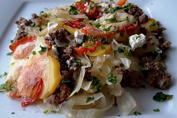White Cabbage Mince Casserole