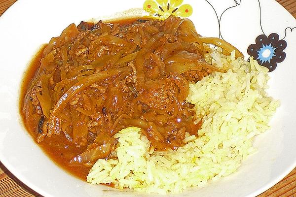 White Cabbage Mince Pan