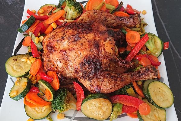 Whole Fried Harissa Chicken