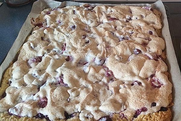 Wild Berry Meringue Sheet Cake