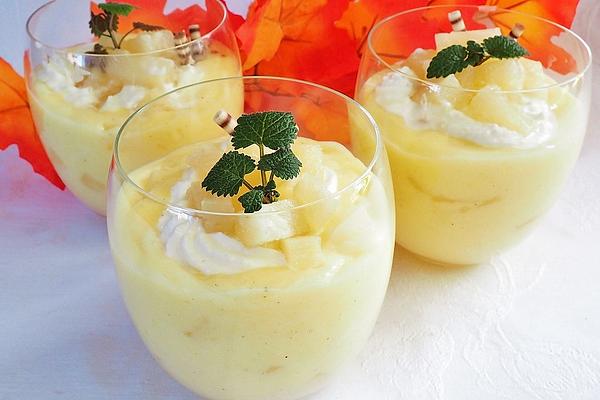 Wine Cream with Pineapple